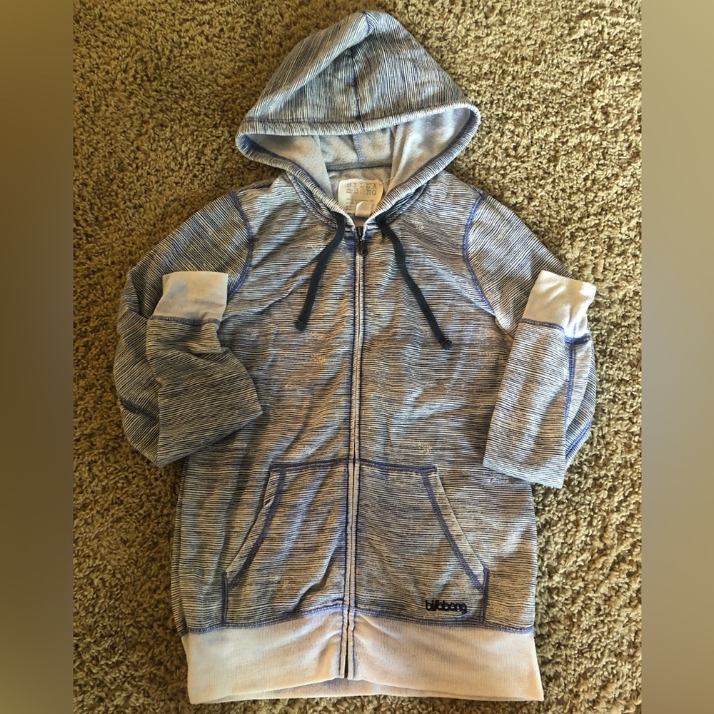 Purple billabong hooded zipped jacket size Womens Size L